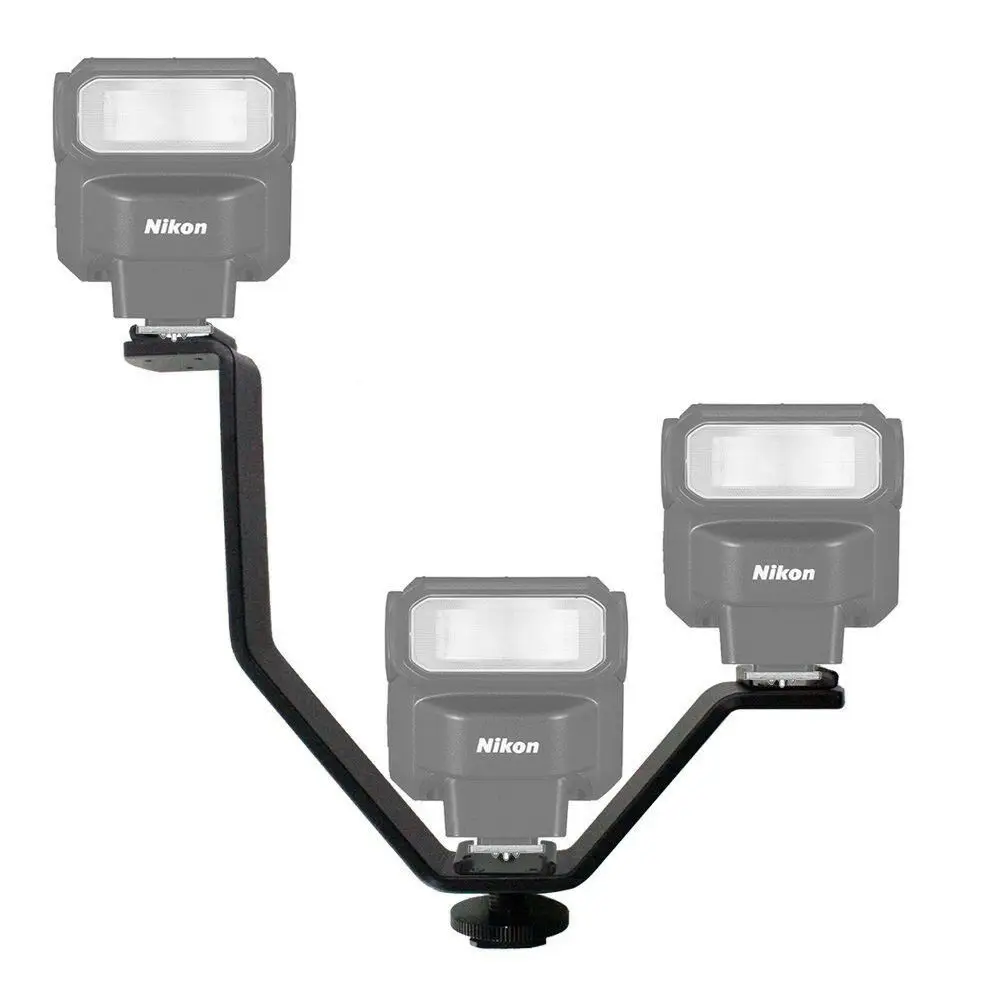 Photography Lighting Description - V şekli üçlü dağı sıcak ayakkabı