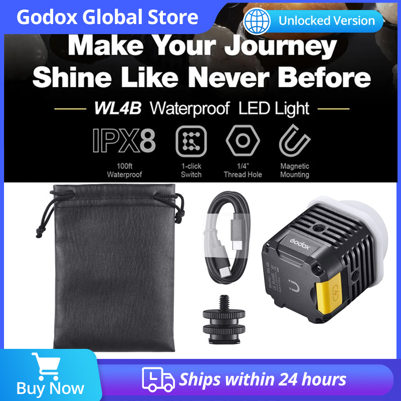 Photography Mobile Lighting - Godox WL4B 5600K Su Geçirmez LED