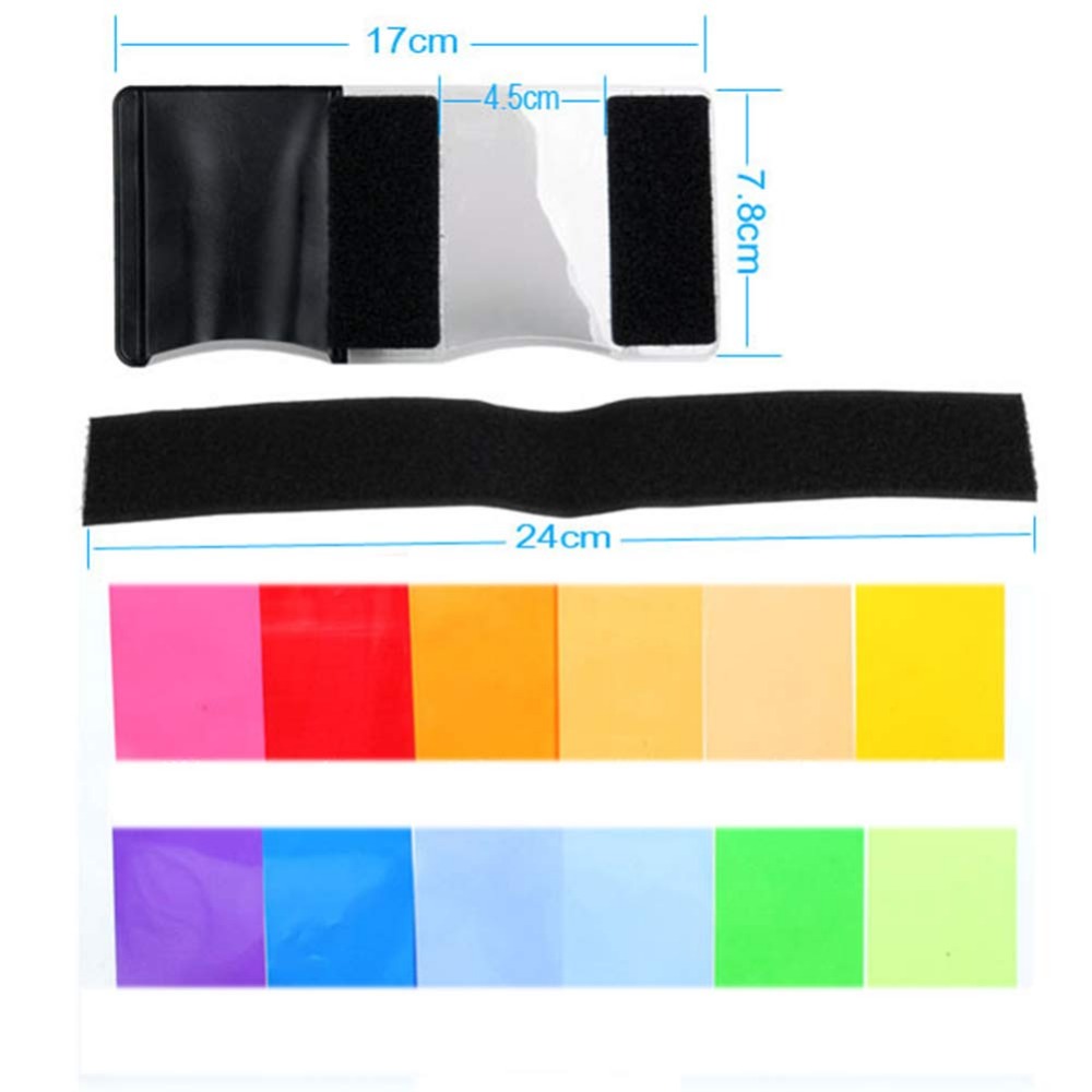 12 Renkli Kamera Flaş Jelleri  - Photography Lighting Meter incelemesi ve fiyatı