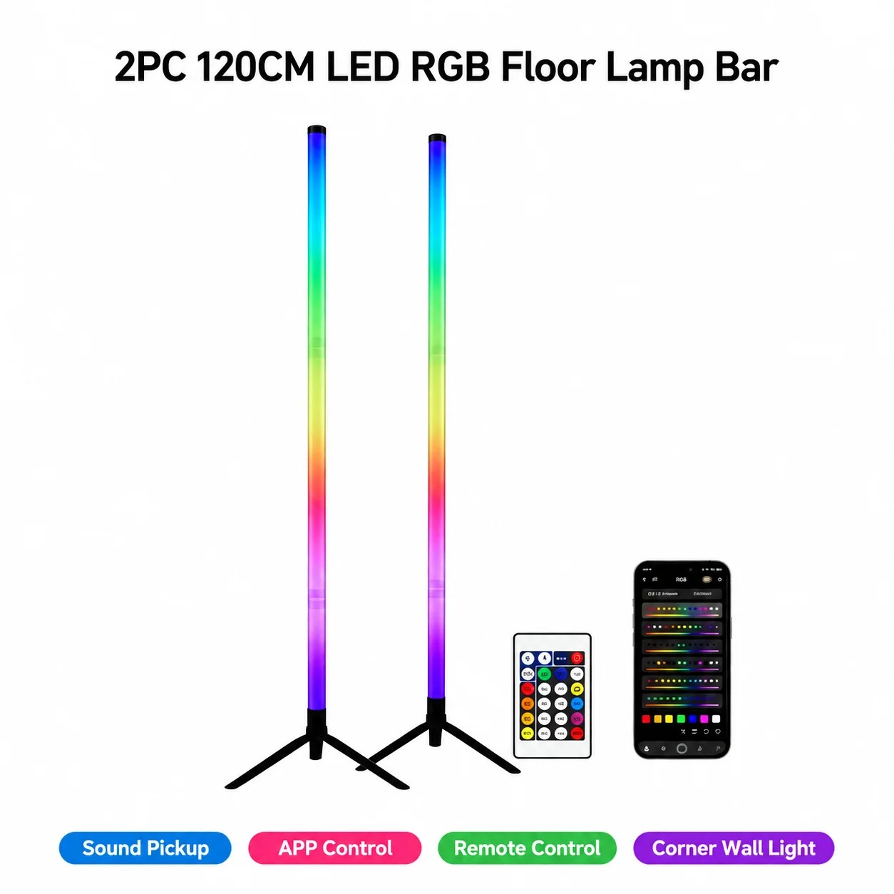 2 Adet 120CM RGB Yer Lambası,  - Photography Lighting Game incelemesi ve fiyatı